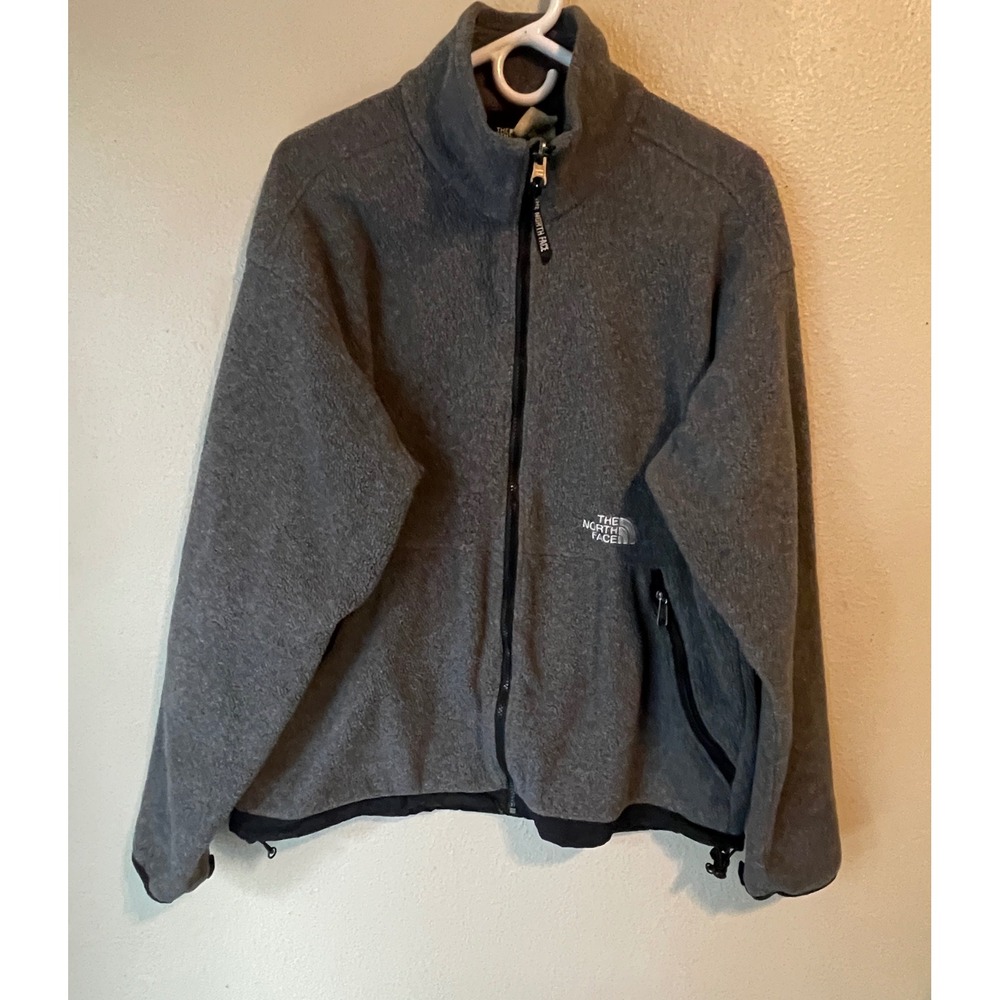 The North Face Mens Gray Fleece Full Zip Jacket‎ Polartec Large L